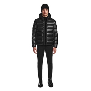 Hot Selling Customized Men's Winter Waterproof Hooded Puffer Jacket <b>Canvas</b> Embroidery Your Logo Color Size Options Custom Made - Product Image 3