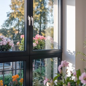 Aluminum Alloy Folding Curtain <b>Casement</b> <b>Windows</b> Horizontal Opening Pattern Powder Coating Finish Heat Insulation Function - Product Image 1