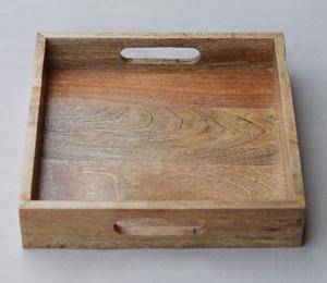 Offre spéciale Conception personnalisée Logo imprimé carré Plateau de service en bois fait à la main en gros par le fabricant - Product Image 5