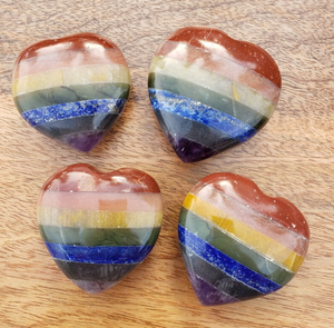 อัญมณี 7 จักระหัวใจผูกสําหรับน้ําหนักกระดาษหินธรรมชาติคริสตัลหัตถกรรมเรอิกิและการทําสมาธิของขวัญ - Product Image 4