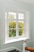 Fenêtre à 2 vantaux avec barre de décoration à l'intérieur du pont thermique en aluminium double verre LowE économe en énergie
