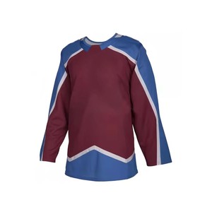 Maillot de hockey sur glace col en v maillot de hockey sur glace à séchage rapide respirant lourd 100% maillot de hockey sur glace en polyester - Product Image 5