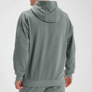 Nouveauté Sweat-shirt à capuche en coton surdimensionné pour homme de haute qualité Tailles grandes Basics Hoodies mélangés pour garçons jaune uni - Product Image 5