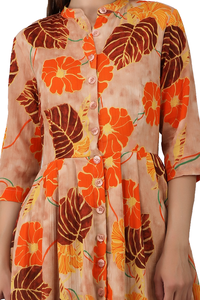 Vestido Midi Estilo Occidental Premium con Cuello Mao, Cómodo para Uso Diario, Oficina, Compras y Vacaciones para Mujer - Product Image 2