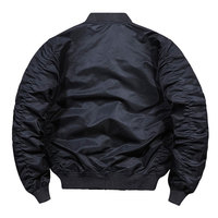 Jaket Bomber Baseball Pria Berkualitas Tinggi Desain Varsity Logo Kustom Musim Gugur Bahan Rajut Kanvas Polyester/Katun yang Bernapas