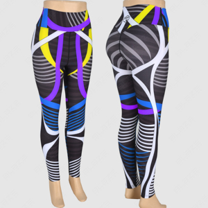 Leggings de yoga et de fitness sans couture personnalisés OEM Leggings de yoga taille haute respirants en spandex/polyester à taille élastique - Product Image 1