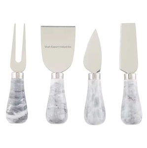 ชุดมีด้ามจับไม้ชุดชีสทองสไตล์ตะวันตกมีดปาดเนยชีสสำหรับวางบนโต๊ะ - Product Image 6