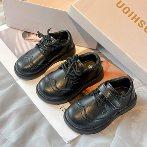 Scarpe Eleganti per Bambini in Pelle Nera, Stile Brogue con Lacci, Antiscivolo e Traspiranti, per Scuola e Feste, Personalizzabili e All'Ingrosso - Product Image 5