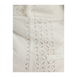 Mono sin Mangas de Algodón Blanco con Encaje para Mujer, con Cinturón, Cintura Alta, Estilo Minimalista, Tejido Transpirable - Product Image 6