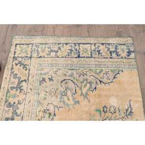 Tapis turc vintage 3,3 x 6,3 pieds, tapis d'appoint, tapis persan bleu - Product Image 4