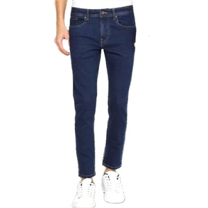 Jean en denim slim délavé foncé pour homme, tissu extensible confortable, style droit classique pour l'automne et l'hiver au quotidien - Product Image 3