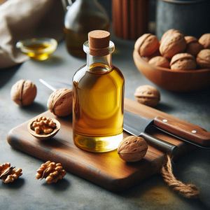 Huile de noix de Grenoble naturelle pressée à froid 100% pure de qualité supérieure pour la cuisine, les soins de la peau, les soins capillaires, les salades et la santé - Vente en gros - Product Image 2