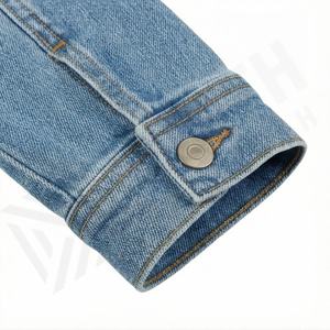 Chaqueta Vaquera Larga para Mujer a Precio Razonable, Cierre de Botones, Diseño con Bolsillos Delanteros, Ropa de Calle Elegante, Color Personalizado - Product Image 6