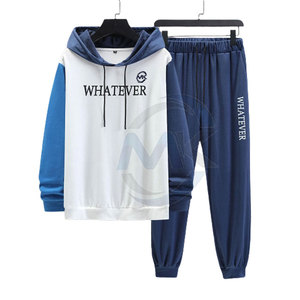 Custom Logo Men <b>Plus</b> <b>Size</b> <b>Joggers</b> <b>Sets</b> Comfortable 100% Cotton Sportswear Solid Pattern Winter Training Wear Fleece Breathable - Product Image 1