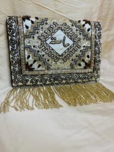 Sac à main à fermeture éclair pour femme avec décoration brodée perlée et pailletée Accents de perles brodées à la main Doublure en satin pour femme - Product Image 3