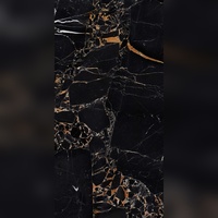 Dalle de porcelaine effet marbre noir poli de qualité supérieure avec briques réfractaires pour revêtement mural moderne de salle de bain, cuisine, extérieur et centre commercial