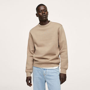 Wholesale Custom Logo Plain Men <b>Crewneck</b> Sweatshirt Relaxed Fit 100% Cotton Blanks Soft Comfy Basics Custom Sweatshirts For Men - Product Image 1