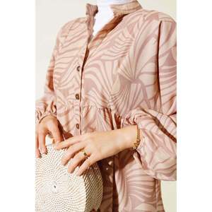 Robe décontractée à la cheville élastique à motifs en vison - Product Image 3