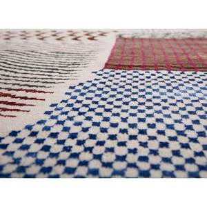 Alfombras Manchaha Les-5060(Cm-01) Tejidas a Mano con Lana y Seda de Bambú en Patrón de Parches Rojo y Naranja para Uso Doméstico - Product Image 3