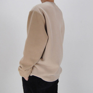 Sudadera con capucha de lana polar de color liso para hombre, sudadera en blanco con impresión Digital para la temporada de otoño - Product Image 3