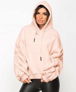 Nouvelle arrivée sweats à capuche pour femmes oversize épaule tombante poids lourd Polyester et coton sweats à capuche à manches longues femmes - Product Image 1