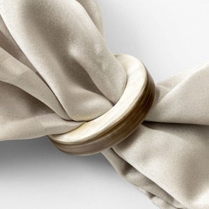 Anillo de servilleta de cuerno de vaca Natural hecho a mano al por mayor, nuevo diseño para boda, artículos de mesa para el hogar, anillo de servilleta, Color negro y Natural - Product Image 3