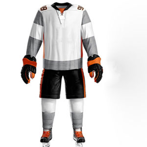 Ensemble d'entraînement en polyester pour adultes personnalisable OEM, multicolores, imprimé par transfert thermique, écologique, imperméable, hockey sur glace - Product Image 3
