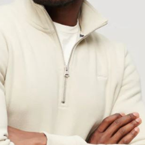 Fábrica personalizada de media cremallera sudaderas con capucha de cuello simulado Zip Up sudaderas para los hombres de algodón media cremallera sudadera Oem Odm - Product Image 3