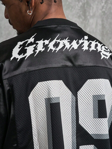 Custom Sublimated Mesh Flag Football Jersey American Football Wear Mesh Embroidery Stitched Football Jersey T-Shirt High Quality - Product Image 3