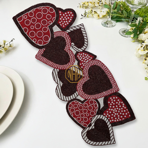 Camino de Mesa Bordado a Mano con Cuentas de Vidrio de 36 Pulgadas para Decoración de Bodas y Fiestas - Product Image 5