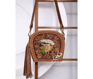 Bolsa de Hombro de Cuero Hecha a Mano, Estilo Bohemio Gitano, Último Diseño, Hecha a Mano, Estilo Occidental, Color Marrón, Multiusos - Product Image 1