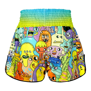 Shorts de Muay Thai et de Kickboxing, légers, respirants, extensibles, pour l'entraînement et les combats, pour hommes, femmes, adultes, logo personnalisé, polyester, élasthanne - Product Image 3