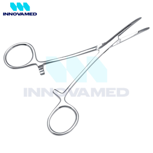 Pinzas hemostáticas Kelly duraderas 2025, instrumentos quirúrgicos manuales reutilizables de acero inoxidable con bloqueo curvo con soporte en línea - Product Image 2