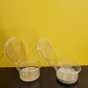 Fabricant de moules à sauce en plastique PET 2oz 60ml Récipient à sauce jetable à emporter avec couvercle à charnière Prix bas le plus vendu 2025 - Product Image 6