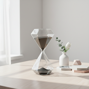 นาฬิกาทรายแบบพกพา ดีไซน์นอร์ดิก ทำจากแก้วหนาและไม้ คุณภาพเยี่ยม ทนทาน ความจุ 30 มล. - Product Image 4