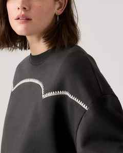 Sudadera pulóver de moda para mujer con logotipo personalizado 350gsm algodón suelto hombro caído Color sólido fin de semana y ropa de fiesta - Product Image 4