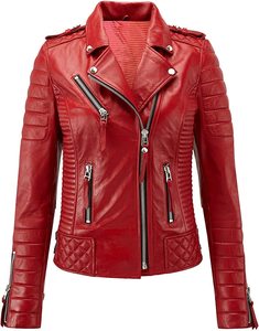 Women's Foxy Premium <b>Leather</b> Motorcycle <b>Jacket</b> Vintage Style <b>Long</b> Racer <b>Jacket</b> with Cotton Filling Premium <b>Leather</b> Vents - Product Image 3