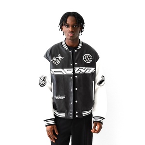 แจ็คเก็ตวาร์ซิตี้ผ้าแคนวาสขนสัตว์แท้ 100% สำหรับฤดูหนาว ไซส์ใหญ่พิเศษ มีฮู้ด กันลม ปักลายตามสั่ง สำหรับผู้ชาย รุ่น SFS-VJ-1019 - Product Image 1