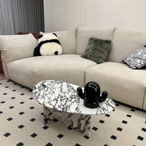 Designer fatto a mano Calacatta Viola in marmo organico a forma di uovo tavolino stile <span class=keywords><strong>arte</strong></span> <span class=keywords><strong>contemporanea</strong></span> design centrotavola mobili - Product Image 4