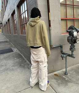 Sudadera con capucha estampada personalizada ropa de calle de algodón cremallera lateral Sudadera con capucha vintage cremallera serigrafía Sudadera con capucha 500gsm hombres - Product Image 2