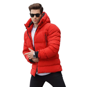 winter glossy puffer jacket custom logo waterproof shiny bubble Men's jacket with your logo - Product Image 4