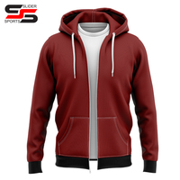 Sudadera con Capucha de Béisbol Sublimada, Forrada y con Cierre, de Primera Calidad, Ecológica, 360g, Personalizada, de Poliéster Sublimado para Hombre