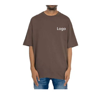 Servicio OEM ODM, Camiseta de Hombre, Talla Grande, Tejido de Punto Grueso, Lavado Ácido, 100% Algodón, Corte Holgado, Ajuste Regular - Product Image 1