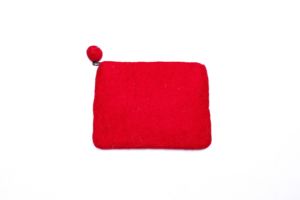 Bolso de hombro hecho a mano con cremallera para mujer, bolso de fieltro con diseño de mariposa colorida de Nepal - Product Image 2