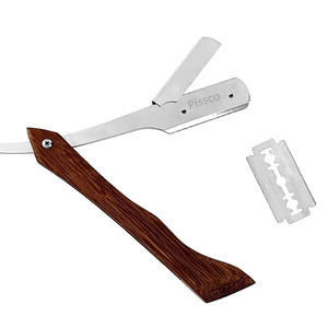 Navaja de Afeitar Profesional para Hombre, de Acero Inoxidable de Alta Calidad, con Mango de Madera, Superventas - Product Image 1
