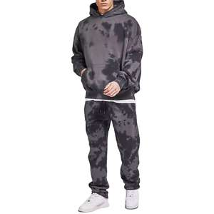 Survêtements d'hiver OEM imprimés sur mesure pour hommes 100% coton surdimensionnés Tie Dye vente de gros survêtements - Product Image 4