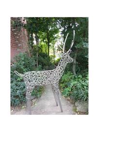 Escultura Moderna de Animales en Hierro para Decoración de Interiores y Exteriores, Artesanía Metálica Hecha a Mano con Técnica Ecológica, Diwali - Product Image 5