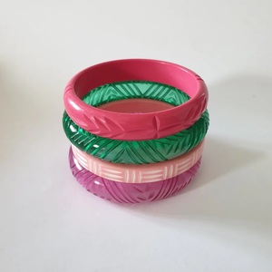 Stylish Design Multi-Color Resin <b>Bangles</b> Handicrafts Jewelry for Craft Usage Model Pattern Gift Resin Bracelets Party Wedding - Product Image 4