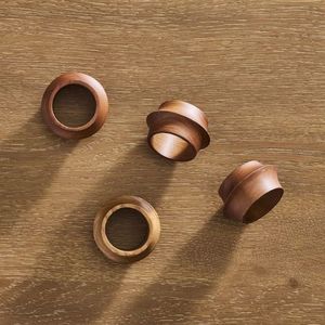 Servilletero de madera hecho a mano para decoración de mesa de comedor de granja rústica con elegante acabado natural - Product Image 4