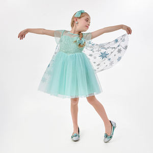 Set di Costumi a Tema <span class=keywords><strong>Frozen</strong></span> con Dettagli Glitterati per Bambine, Prezzi all'Ingrosso per Rivenditori di Articoli per Travestimenti - Product Image 1